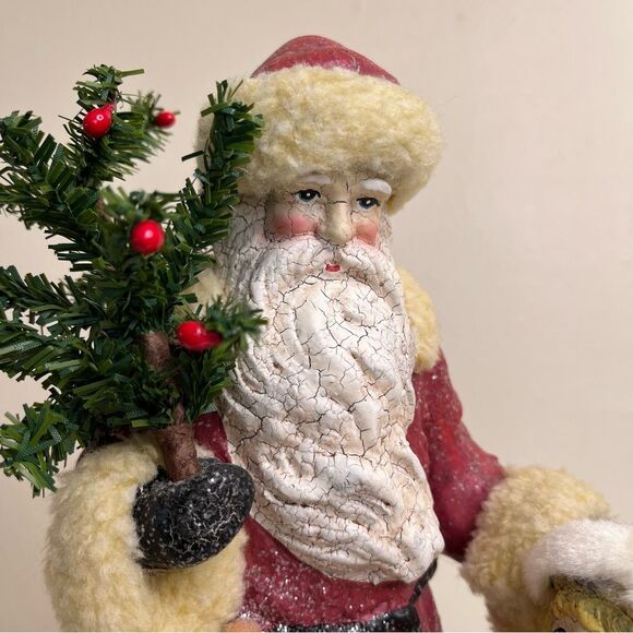 Cracker Barrel Original Christmas Collection Santa Girl Crackled Sparkly 13.5 In - Picture 10 of 16
